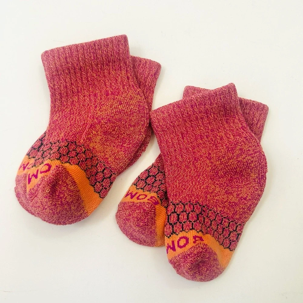 Bombas New 2 pair Toddlers Socks Pink Orange Hex Tec Kids